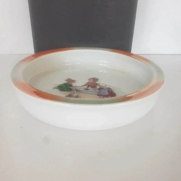 Vintage Lusterware  Childrens Porcelain Dinner Plate/Bowl. - Picture 2 of 9